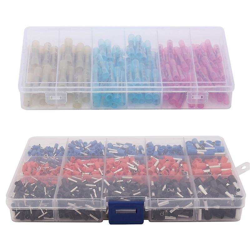 1065pcs 3 Colors 22-12awg Wire Copper Crimp Connector Terminal