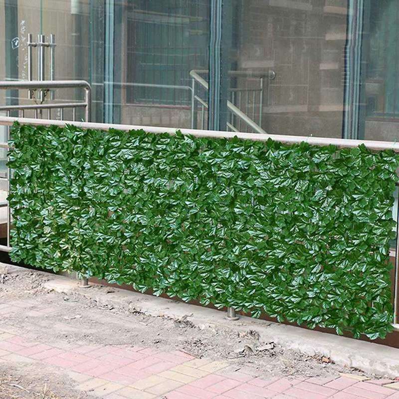 2x Artificial Faux Ivy Leaf Privacy Fence Screen Home Garden Hedge