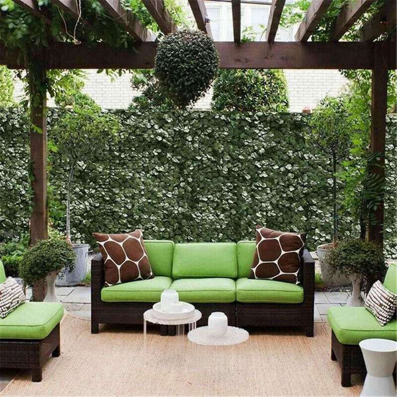 2x Artificial Faux Ivy Leaf Privacy Fence Screen Home Garden Hedge