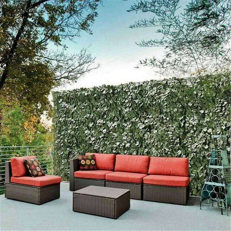 2x Artificial Faux Ivy Leaf Privacy Fence Screen Home Garden Hedge