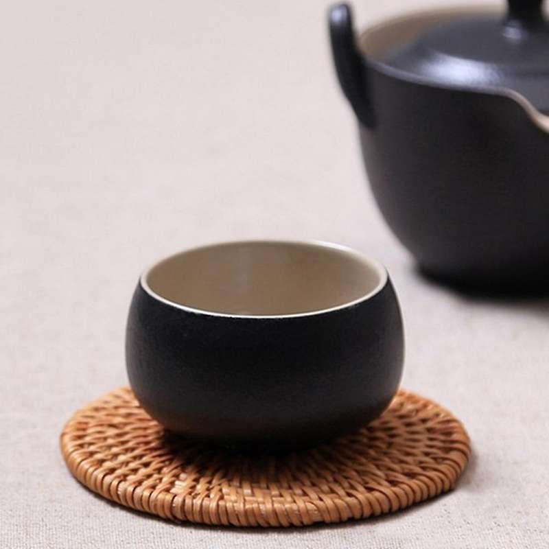 6pcs/ Drink Coasters Set for Kungfu Tea Accessories Cup Mat Pad-10cm