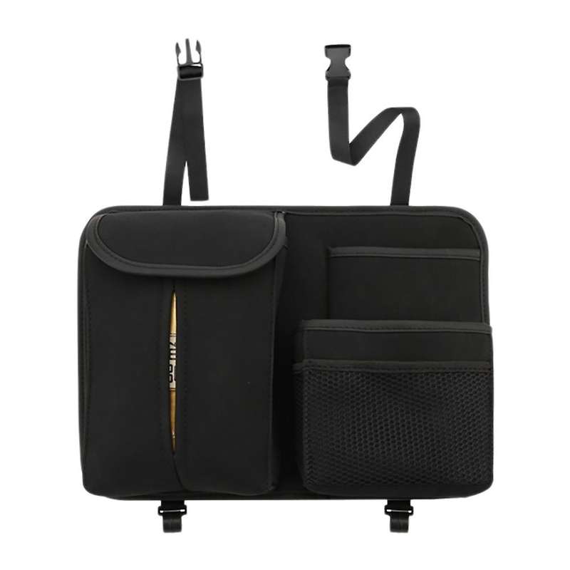 Car Seat Back Multi-pocket Pack Bag Car Interior Accessories Black
