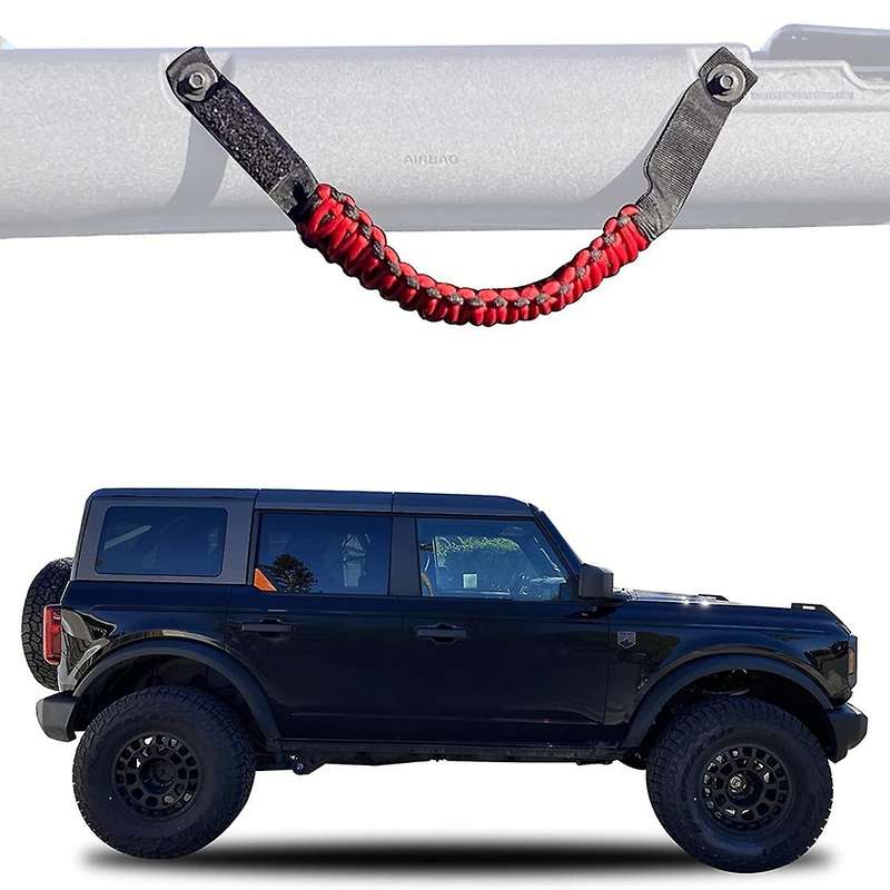Roll Bar Grab Handles for Ford Bronco 2021 2022, 2 Pack (red)