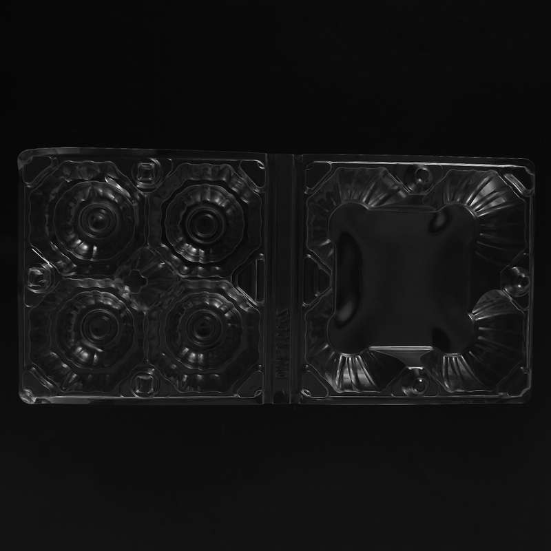 50pcs Plastic Egg Cartons for Family Pasture Chicken Market- 4 Grids