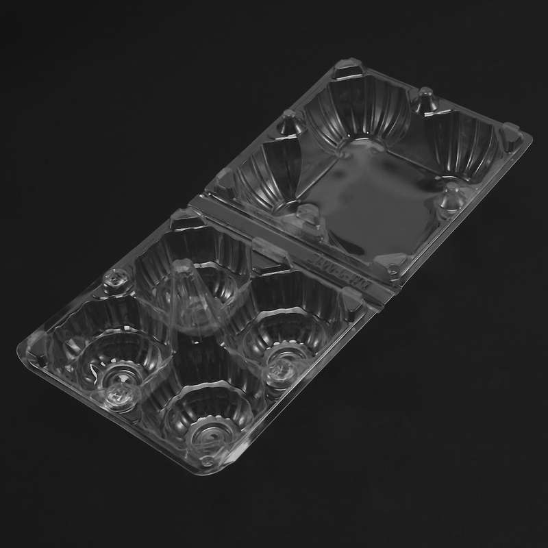 50pcs Plastic Egg Cartons for Family Pasture Chicken Market- 4 Grids