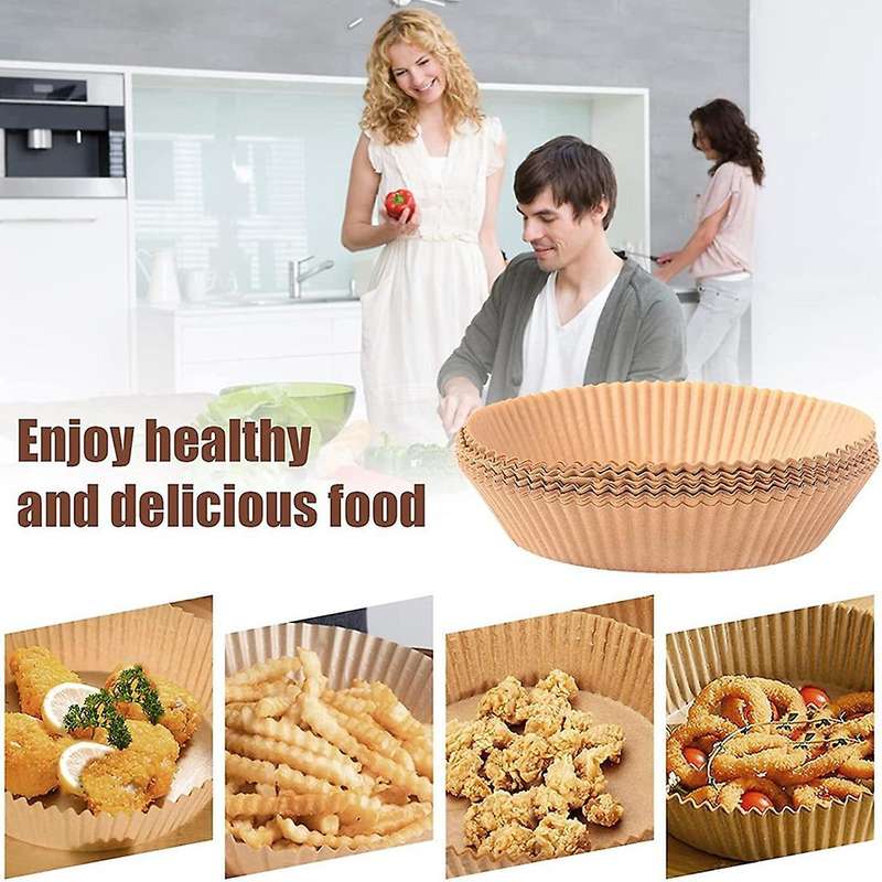 100 Pcs Air Fryer Liners with Food Tong,baking Brush and Gloves
