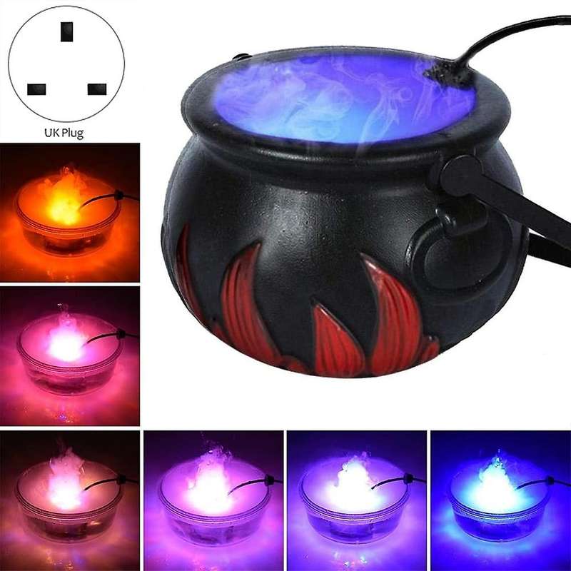 Halloween Witch Cauldron Fog Maker, Party Mist Maker Uk Plug