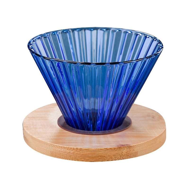 V60 Glass Coffee Dripper Coffee Server Set Coffee Funnel Dripper-blue