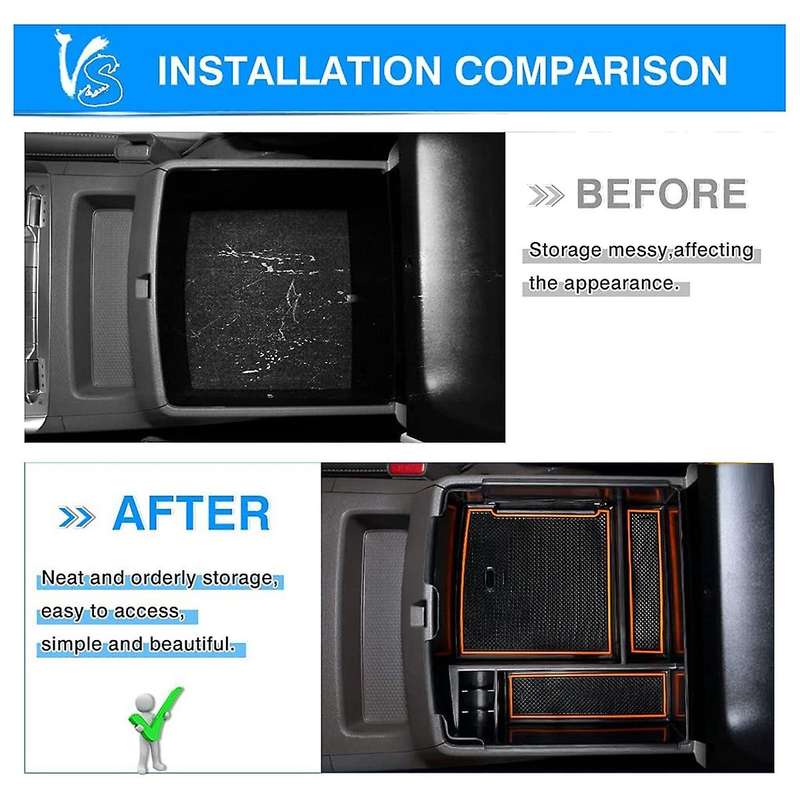 Central Console Armrest Box for Kia Carnival Ka4 2022 Black+orange