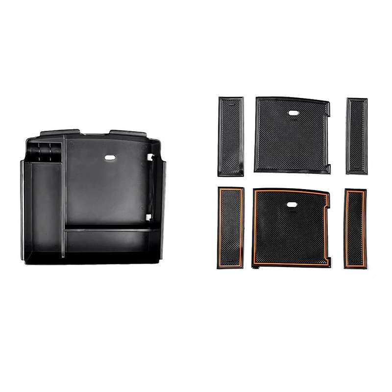 Central Console Armrest Box for Kia Carnival Ka4 2022 Black+orange