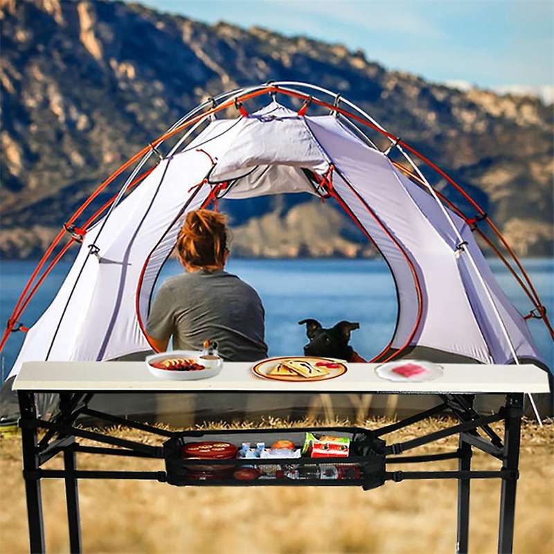 Outdoor Folding Table Hanger Basket Hanging Storage Mesh Net Camping