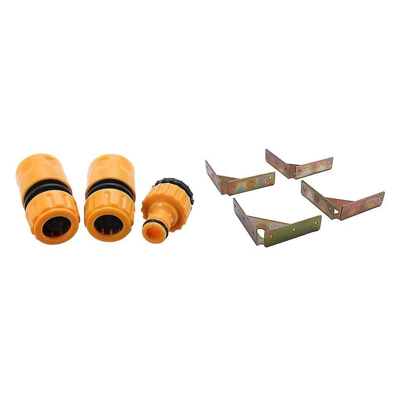 Three-sided Fixed Corner Connector for Furniture Bed Support Hardware