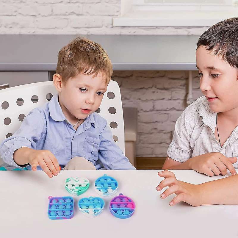 15 Pcs Silicone Keychain Toy Fidget Toy Office Desk Toy for Kids