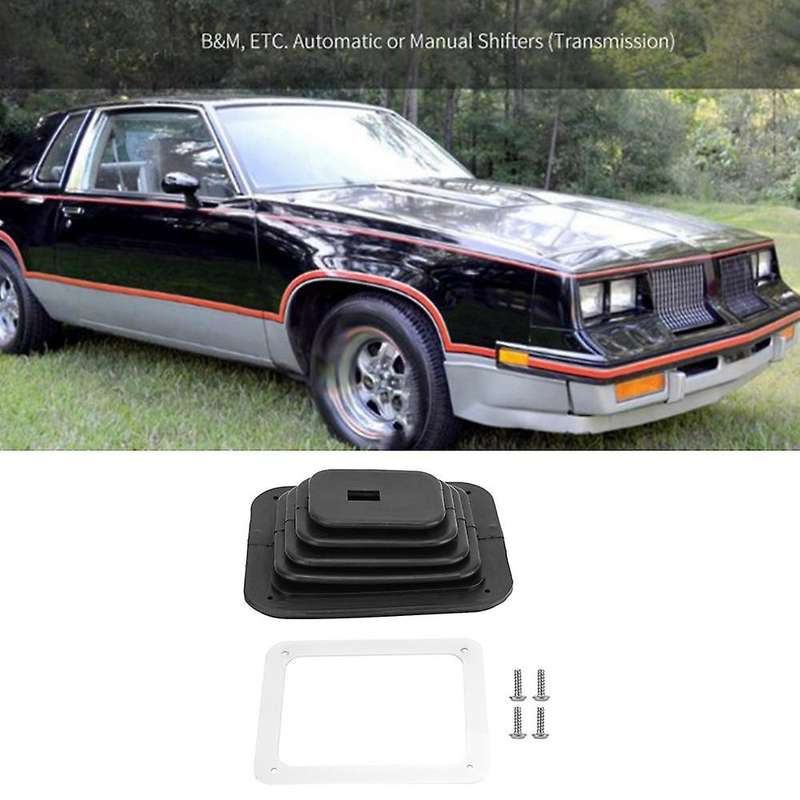 Car Shift Dust Cover Rubber Shifter Boot with Chrome Plate