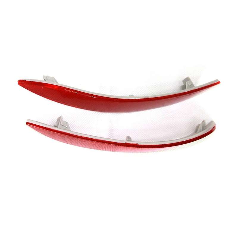 Car Rear Bumper Reflector Strip Cover Trim, Left+right 2pcs