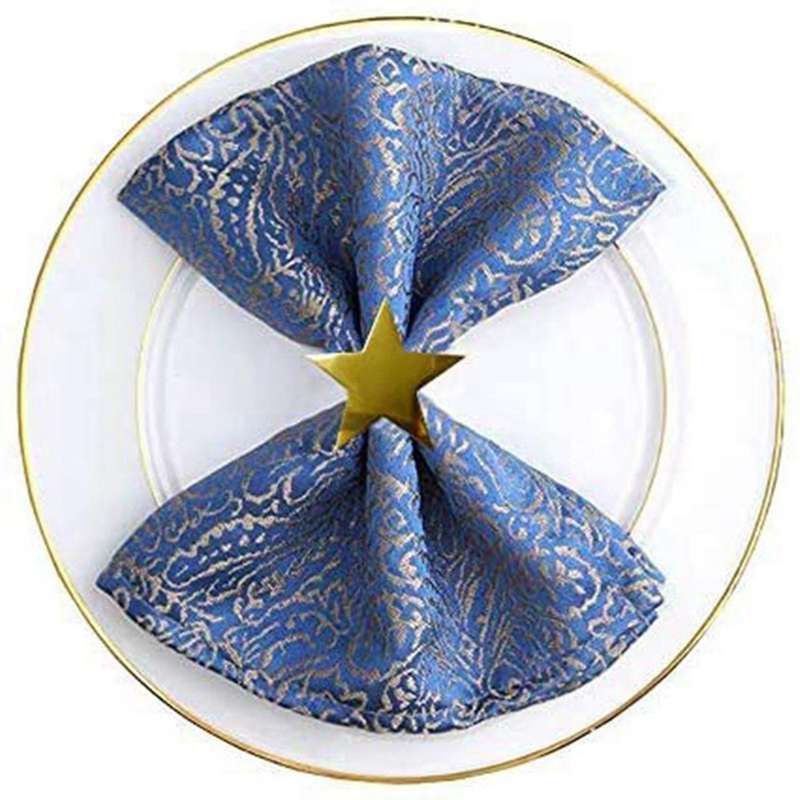 6 Pcs Five-pointed Star Napkin Ring for Holiday Parties, Dinners,etc