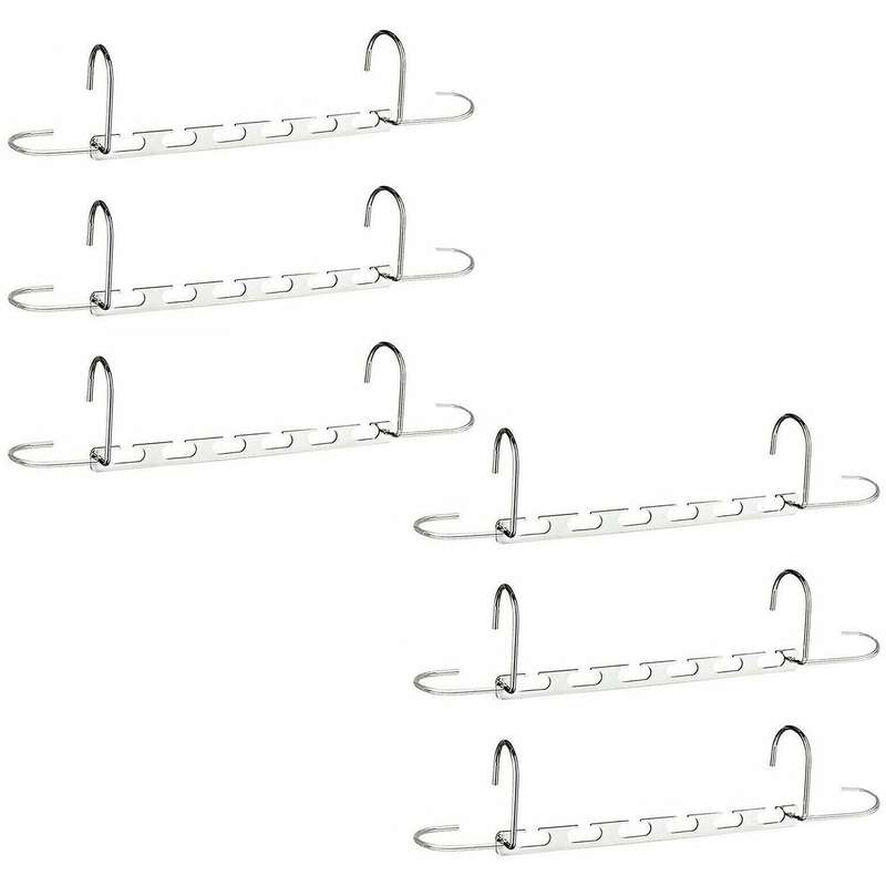Coat Clothes Hanger Magic Hook Metal with Smooth Finish - Pack Of 6