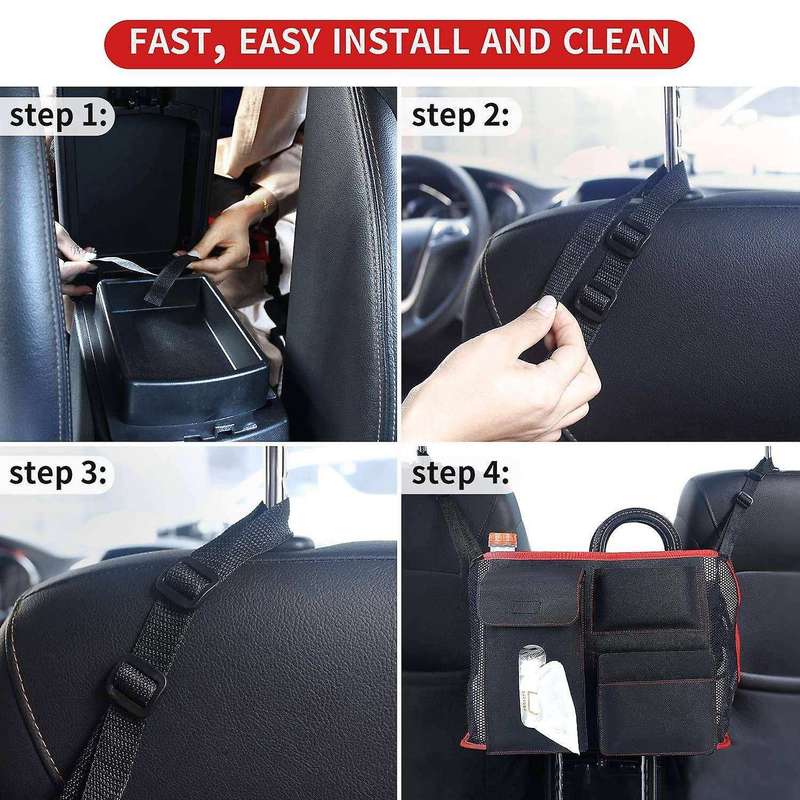Car Net Pocket Holder, for Car Seat Back Mesh Large Capacity Bag