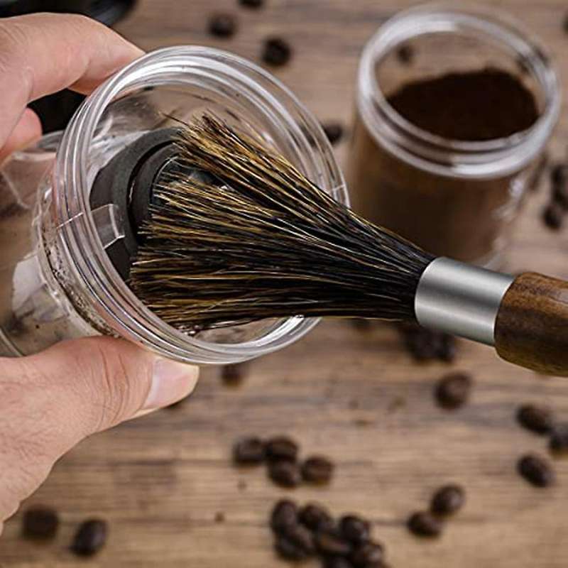 Coffee Grinder Cleaning Brush Cleaning Tool Walnut Wood Handle