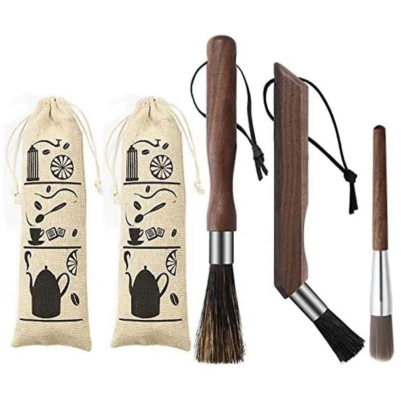Coffee Grinder Cleaning Brush Cleaning Tool Walnut Wood Handle