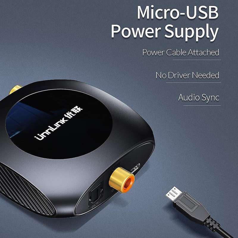 Unnlink Optical Toslink to Coaxial Bidirectional Audio Converter Hifi