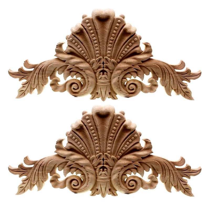 Antique Decorative Wood Appliques Furniture Decor Cabinet Door Wooden