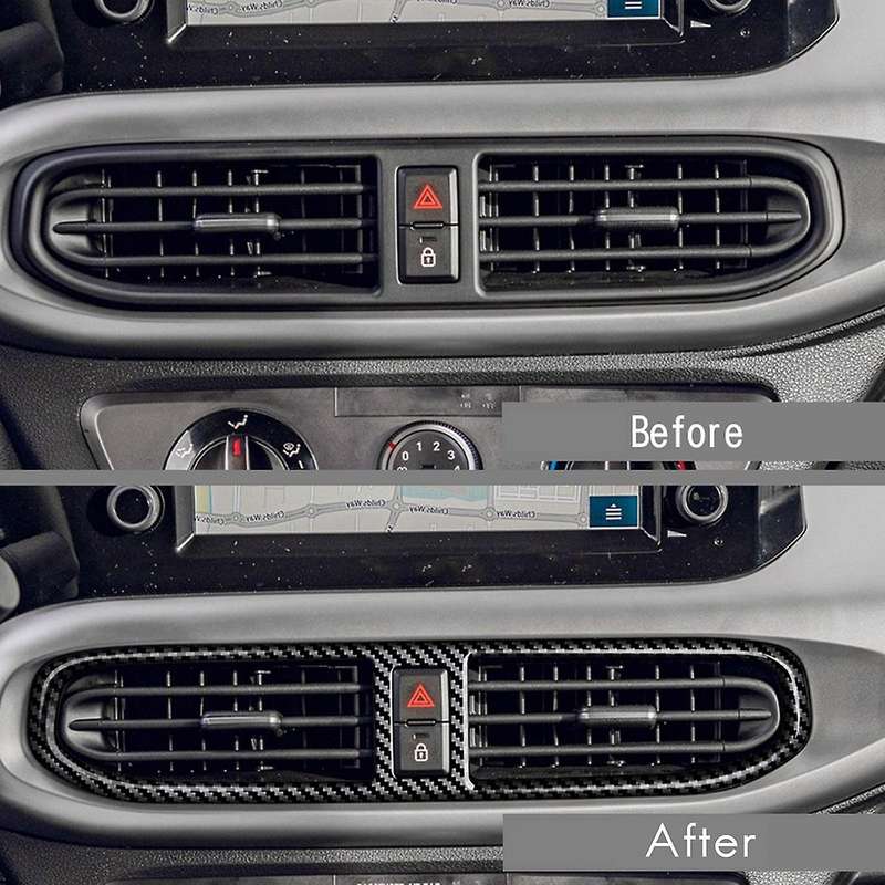 3pcs Front Air Conditioning Vent Outlet Trim Cover Frame Sticker