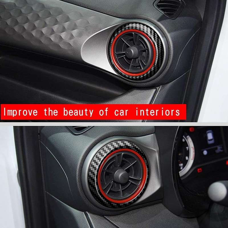 3pcs Front Air Conditioning Vent Outlet Trim Cover Frame Sticker