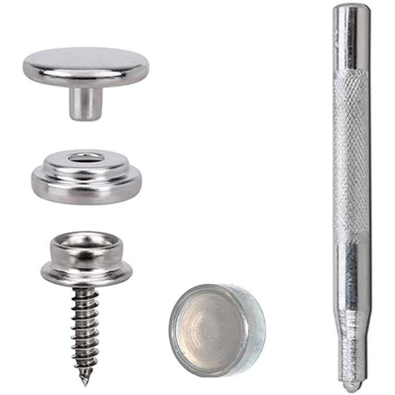 152pcs Fastener Screw Snaps Kit with Tool, for Boat Cover Furniture