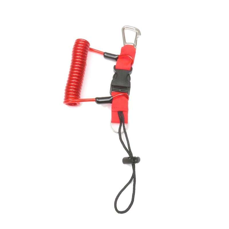 Scuba Diving Lanyard Anti-lost Spiral Spring Coil Lanyard,red