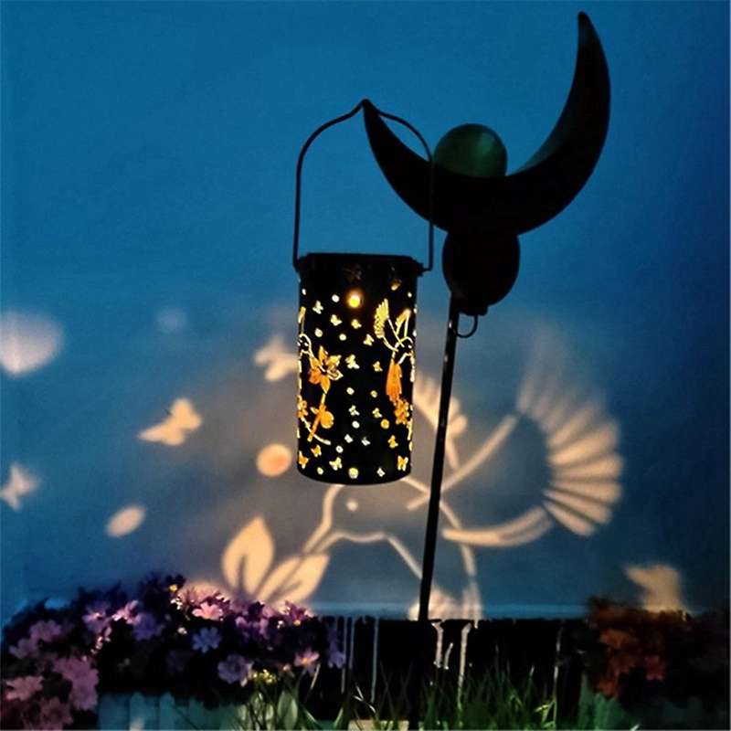 Solar Light Chandelier Bird Projection Lamp(with Ground Plug)