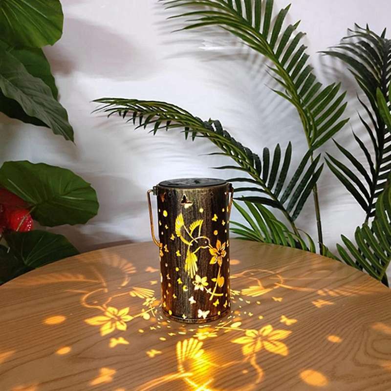 Solar Light Chandelier Bird Projection Lamp(with Ground Plug)