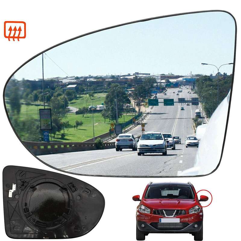 For Nissan Qashqai Dualis J10 2007-2014 Left Door Side Mirror Glass
