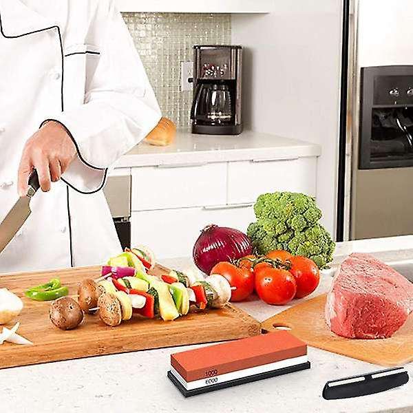 Sharpening Stone,whetstone Knife Sharpener with Non-slip Base