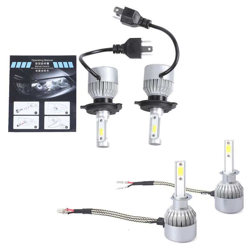 2 X S2 H4 72w 8000lm Led Headlight Car Hi/lo Beam Auto Bulbs
