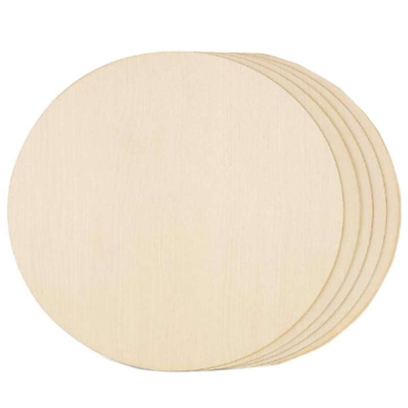 12 Inch Unpolished Wooden Circle for Handicrafts 5 Pcs-blank Wooden