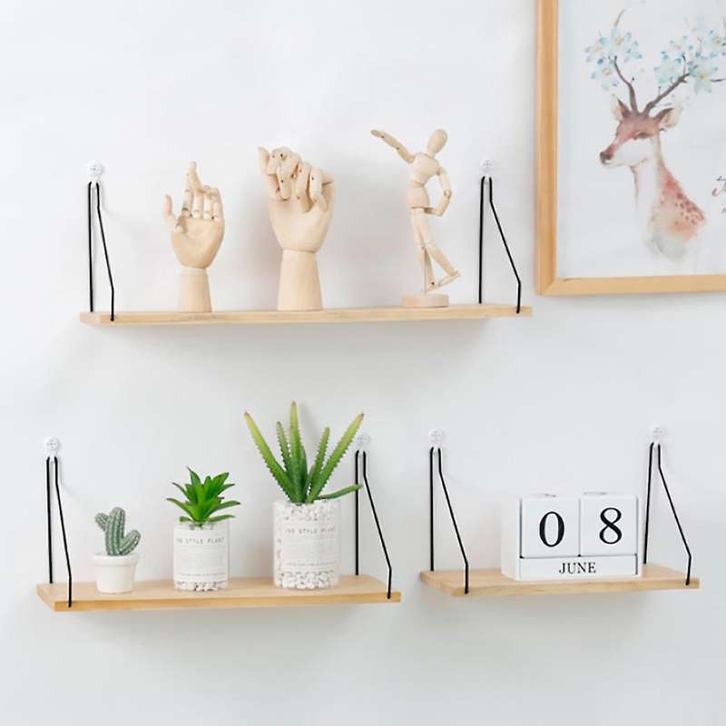 Wall Shelf Wooden Wall Hanging Shelf Floating Shelving Decorative B
