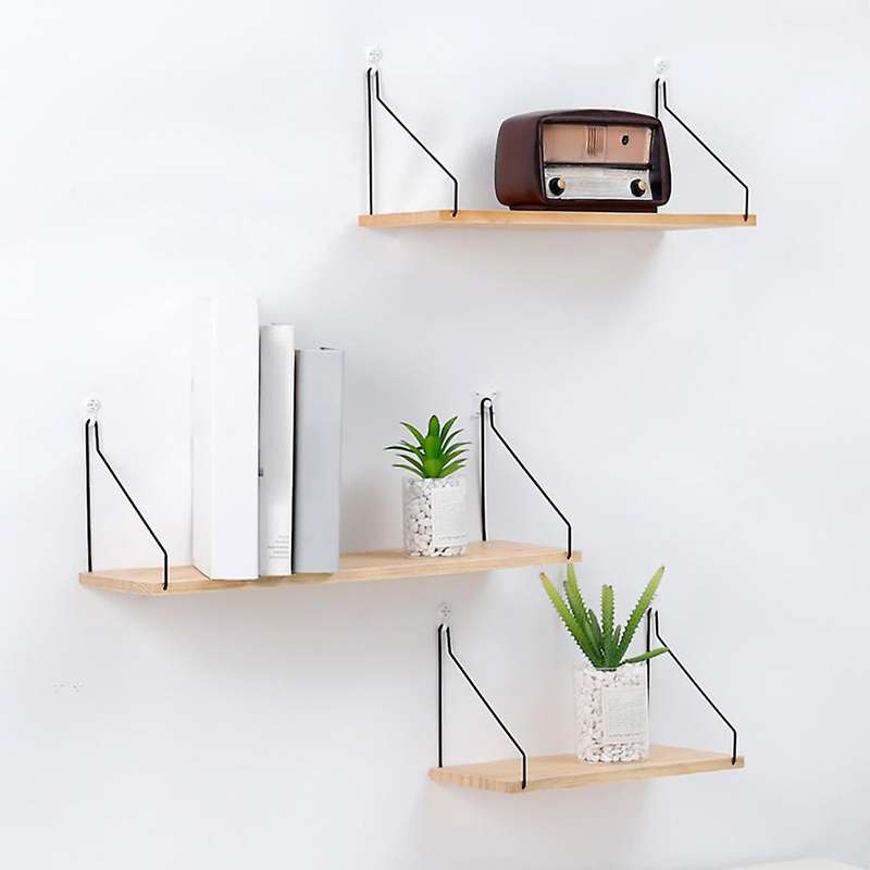 Wall Shelf Wooden Wall Hanging Shelf Floating Shelving Decorative B