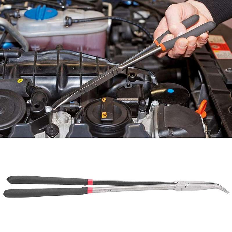 16 Inch Curved Nose Pliers 25 Degree Curved Nozzle Super Long Handle