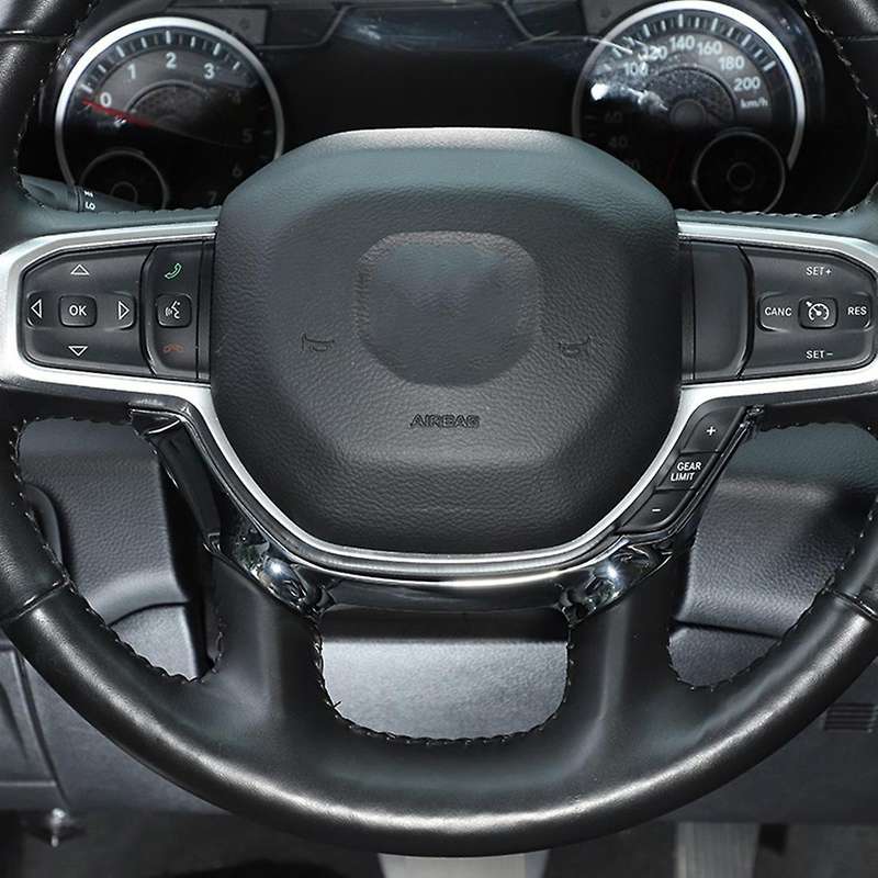 Car Steering Wheel Trim Interior for Ram 1500 2018-2022 , Silver