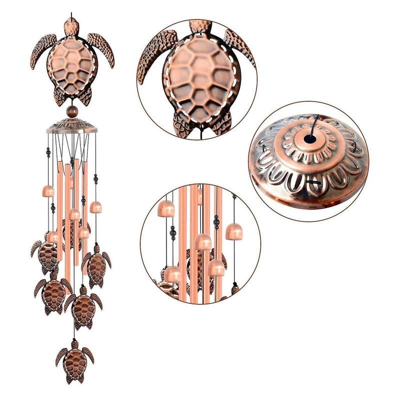 Sea Turtle Sympathy Wind Chimes Outdoor Gifts for Garden Decorations
