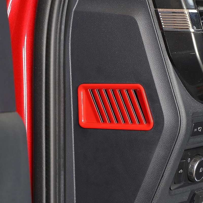 For Ford F150 2021 2022 Car Console Exhaust Port Cover,red