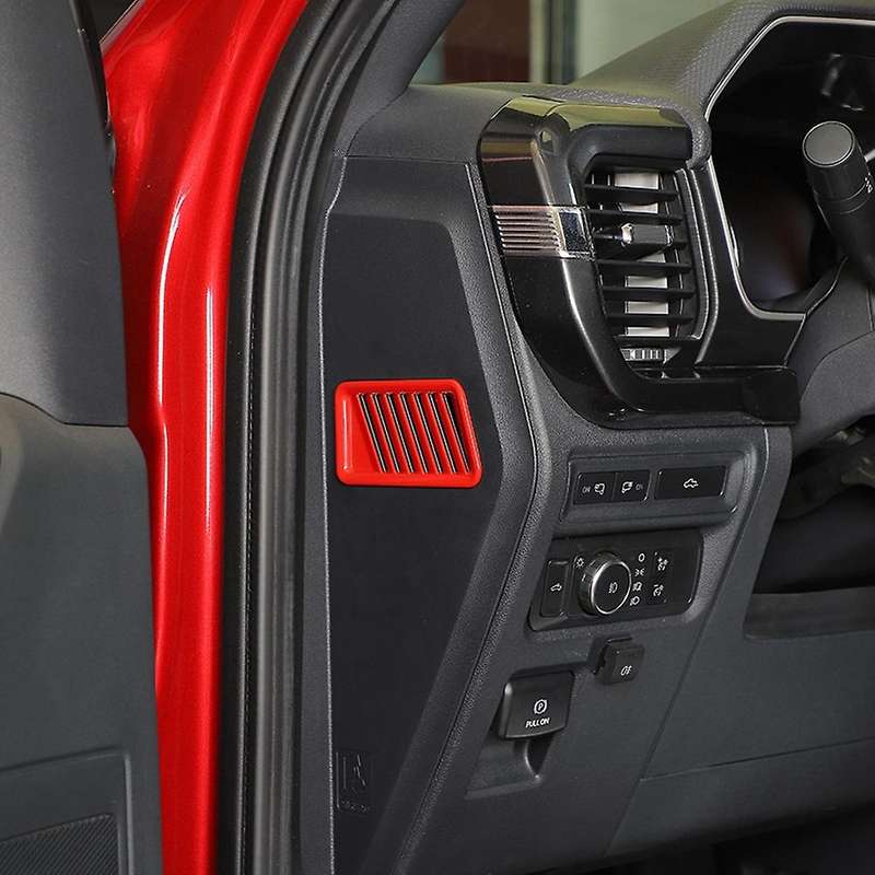For Ford F150 2021 2022 Car Console Exhaust Port Cover,red