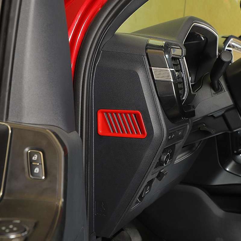 For Ford F150 2021 2022 Car Console Exhaust Port Cover,red