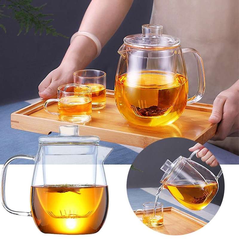 Glass Teapot for Stove Heat Resistant High Temperature Proof (600ml)
