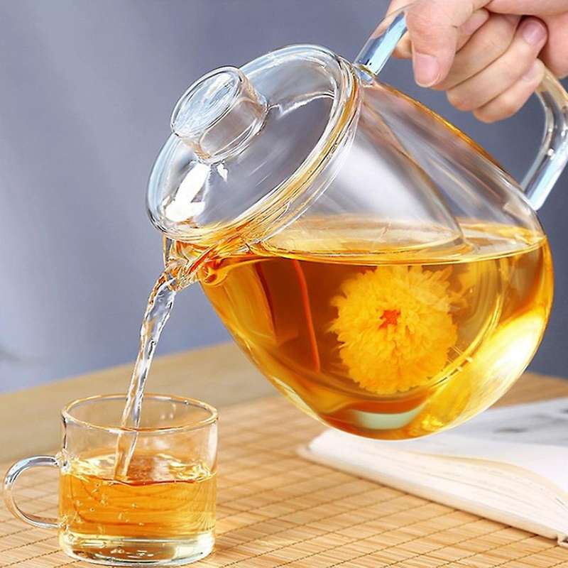 Glass Teapot for Stove Heat Resistant High Temperature Proof (600ml)