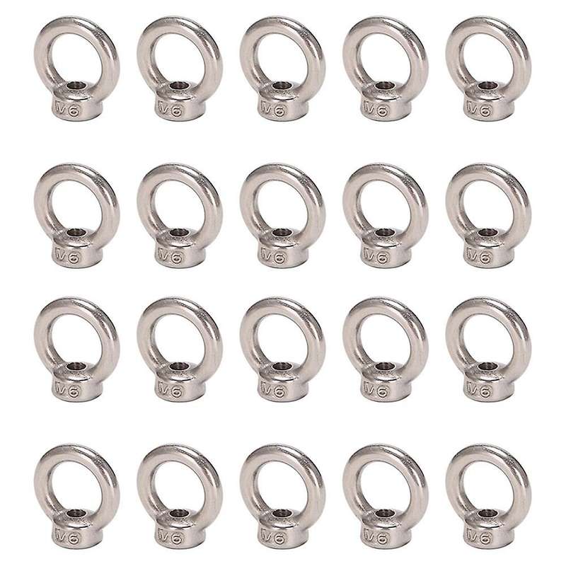 10 Stuecke Oesenschraube Augenschraube Bolzen Silber M6 6mm
