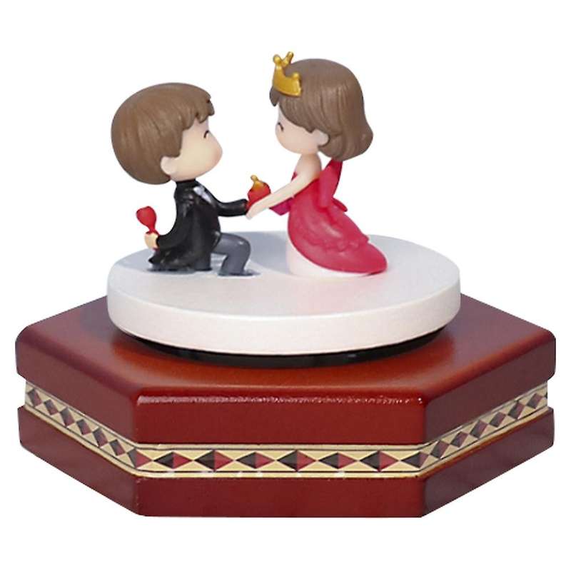 Wooden Music Box for Girlfriends and Children's Birthday Gifts, B