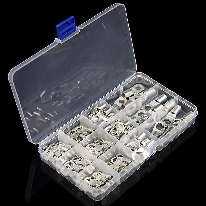 220pcs Copper Cable Lug Ring Terminal Kit Box Sc4-sc25 Tinned Cable