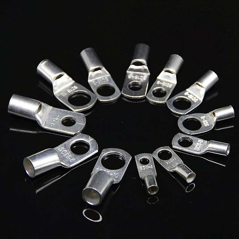 220pcs Copper Cable Lug Ring Terminal Kit Box Sc4-sc25 Tinned Cable